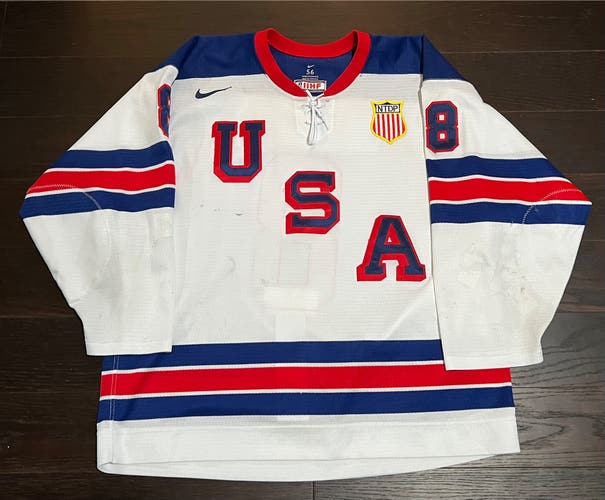 Team USA Hockey game-worn #8 Brady Berard jersey 2021-22 USHL