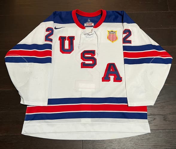Team USA Hockey game-worn #2 Seamus Powell jersey 2021-22 USHL