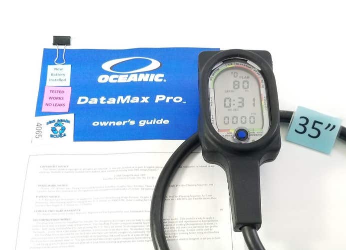 Oceanic Datamax Pro SCUBA Dive Air Integrated Dive Computer New Battery #4065