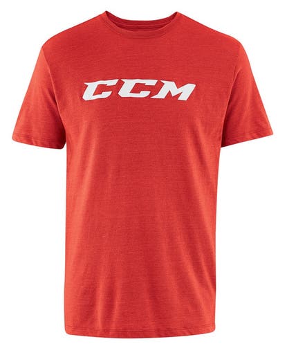 NEW CCM Tr-Blend Red T-Shirt, Sr. Large