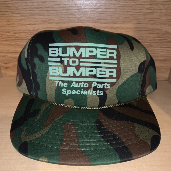 Vintage Bumper to Bumper Auto Parts Camo Camouflage Snapback Hat Cap