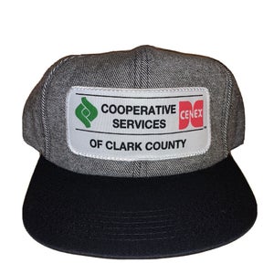 Vintage Cenex Gas Snapback Clark County Cooperative Services Farm Hat Cap