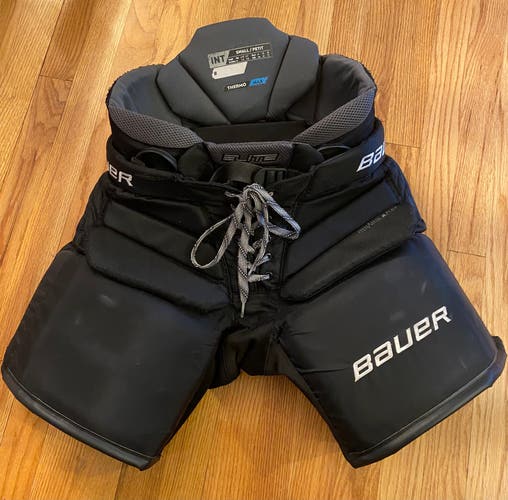 Used Small Bauer Elite Hockey Goalie Pants Intermediate Small