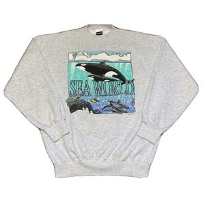 Vintage Sea World Shamu Whale Crewneck Sweatshirt Size XL