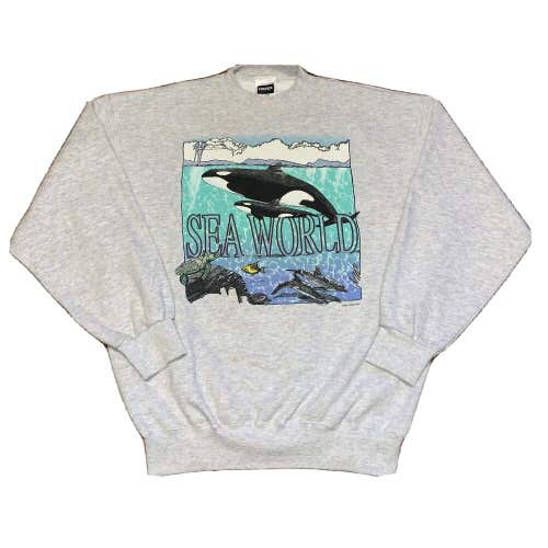 Vintage Sea World Shamu Whale Crewneck Sweatshirt Size XL