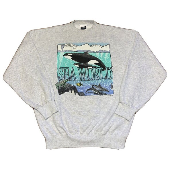 Vintage Sea World Shamu Whale Crewneck Sweatshirt Size XL