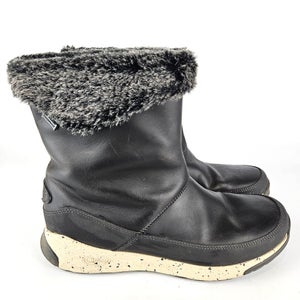 Chaco Borealis Winter Boots Womens Size 11 Waterproof Black Leather Mid-Calf