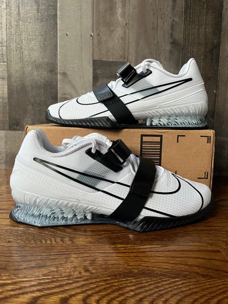 Nike Romaleos 4 Weightlifting Shoes White/White/Black Men display picture 1