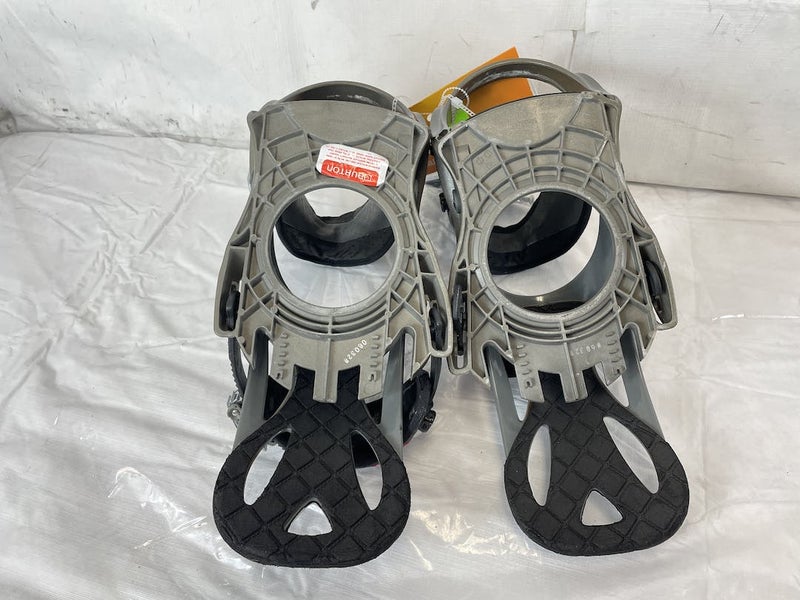 Used Burton Mission Md Mens Snowboard Bindings Missing Toe Ramps