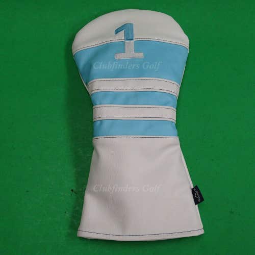 Callaway Vintage Light Blue/White Synthetic Leather Golf Driver Headcover