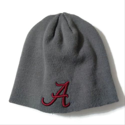 NCAA Alabama Crimson Tide Logo Gray Beanie Knit Hat M/L