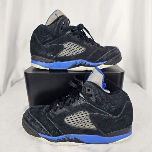 Nike Air Jordan 5 Retro Boys Size 2Y Black Athletic Shoes Sneakers 440889-004