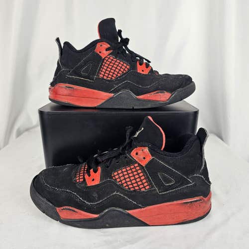 Nike Air Jordan 4 OG Red Thunder Crimson PS Youth Size 2Y BQ7669-016 Beat