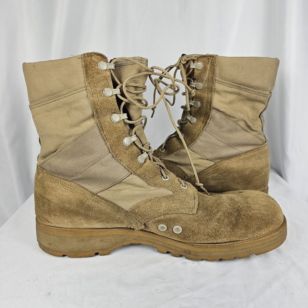Bates USMC RAT Hot Weather Combat Boots Men\'s 13.5 R Tan/Brown Vibram Bates USMC Rugged RAT Hot Weather Beige Combat Boots Men main image 4