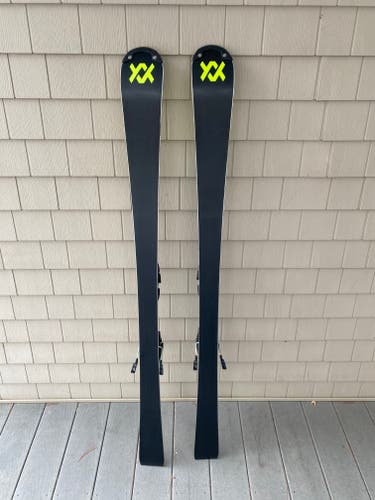 Used Kid's 2022 Volkl 143 cm Racing Racetiger SL Skis With Bindings Max Din 10
