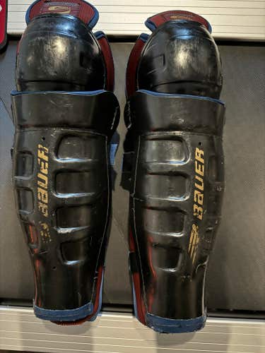 Senior Used Bauer 17" Shin Pads