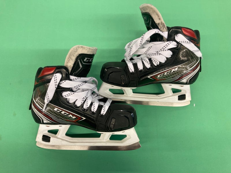 Junior Used CCM Jetspeed FT460 Hockey Goalie Skates D&R (Regular) 1.5 - Junior