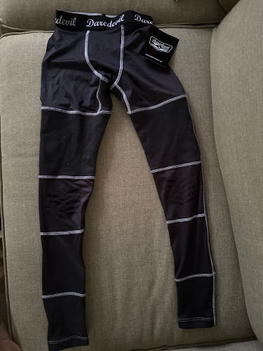 NEW Daredevil Hockey Compression pants Youth Large Cut Resistant