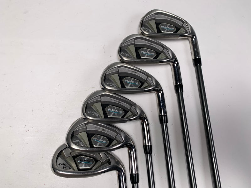 Callaway Rogue X Iron Set 6-PW+AW Aldila Synergy 50g Senior RH Midsize Grips