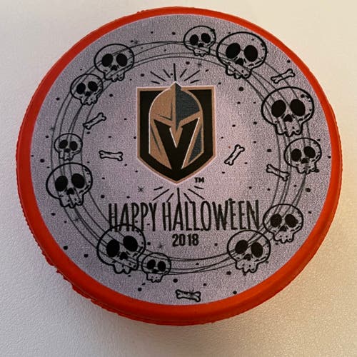 Vegas Golden Knights Halloween puck 2018