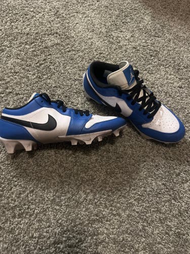 Jordan one Low- Vapor Edge- Blue Football/ Baseball Cleat- 9.5