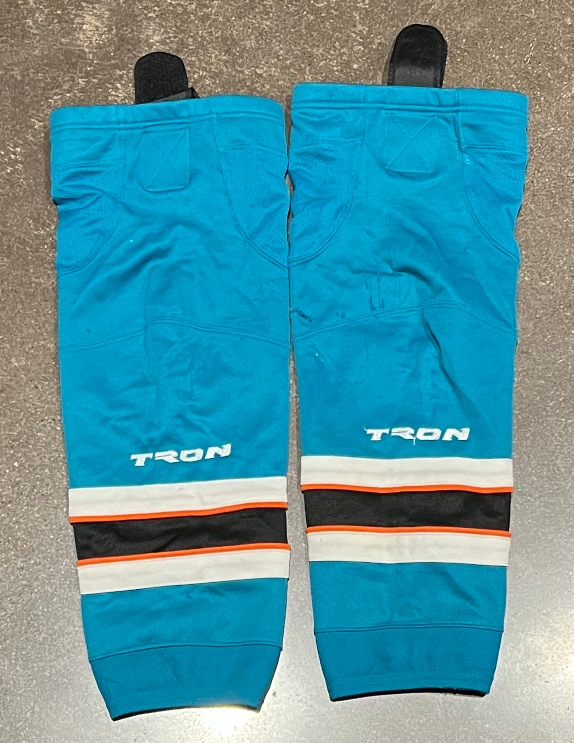 Used Tron Youth 24” San Jose Sharks Colour Way Socks (Check Description)