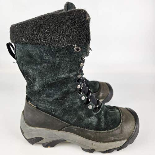 KEEN Women’s Black Suede Leather Waterproof Insulated Winter Boots Size: 7