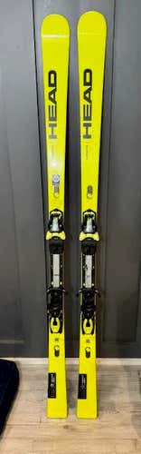 Used 2022 HEAD e-Speed Pro 180 cm Race Skis With Bindings Max Din 14