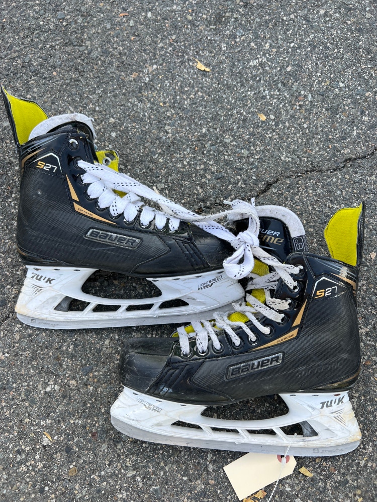 Used Senior Bauer Supreme S27 Hockey Skates D&R (Regular) 8 - Senior