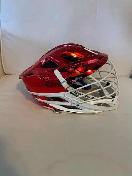 Cascade XRS Lacrosse Helmet - Chrome Red with White (Retail: $375)