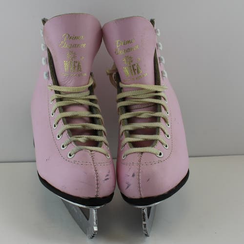 Vintage WIFA Austria Pink Figure Skates MK Sheffield Steel Blades (Size 3 Adult/Kids)