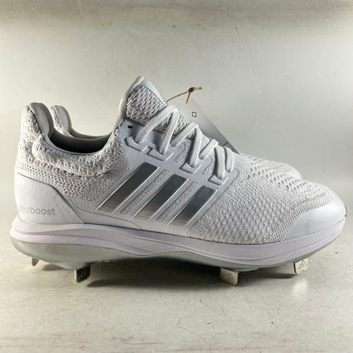 Adidas Ultra Boost DNA 5.0 Men’s Metal Baseball Cleats White Size 12.5 ID9622 NEW