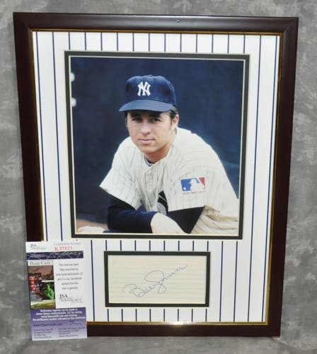 Bobby, Murcer  Autographed Matted  Framed With JSA Certificate/