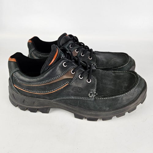 ECCO Track 45 Hydromax Black Waterproof Leather Hiking Shoes Men's 45 / 12