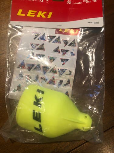 New Leki Gate Guard Open Finger Guards Ski Slalom Yellow