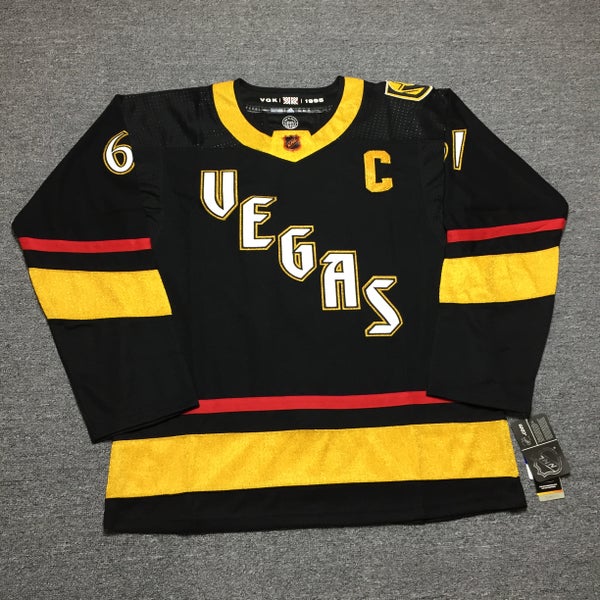 Vegas Golden Knights 61 Mark Stone Black Reverse Retro Ice Hockey Jersey size 54