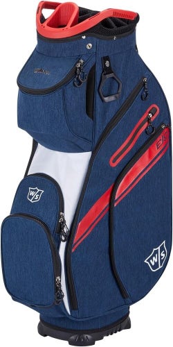 Wilson Staff EXO II Golf Cart Bags - NAVY / WHITE / RED - 14-Way - MSRP $240