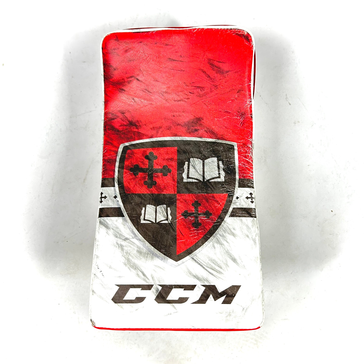CCM Extreme Flex 5 - Used Pro Stock Goalie Blocker (Red/White/Black)