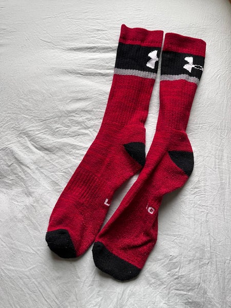 Red Used Medium/Large Under Armour Socks
