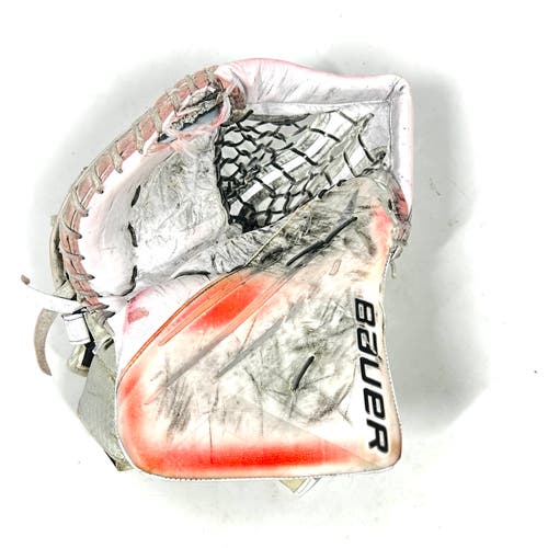 Bauer Vapor Hyperlite - Used Full Right Pro Stock Goalie Glove (White)