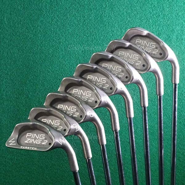 PING ZING2 KARSTEN 7本セット Ping Zing 2 Black Dot 3-PW Iron Set Karsten JZ Steel Stiff