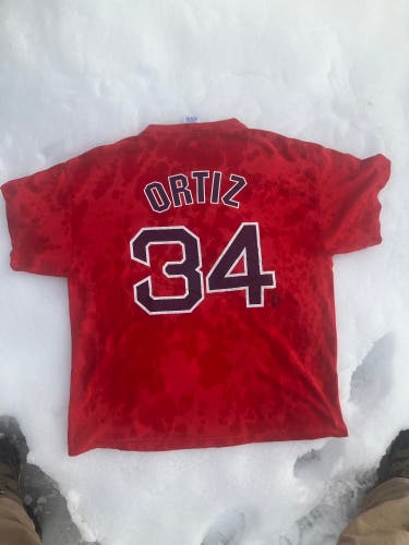 David Ortiz Boston Red Sox jersey t shirt XL red
