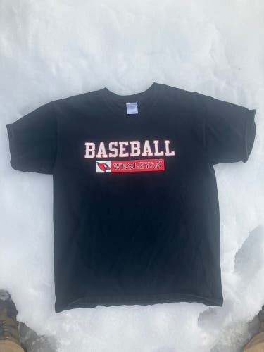 Wesleyan University baseball t shirt large