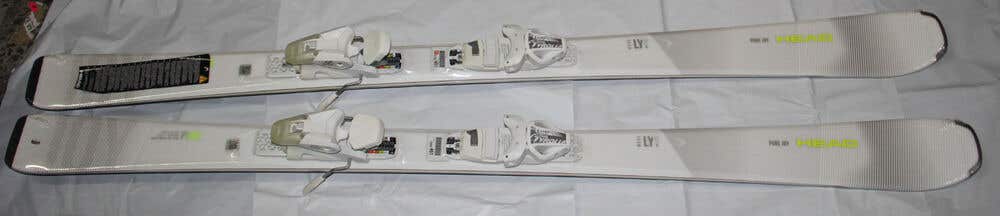 NEW HEAD Pure Joy white Women Skis 158 cm + tyrolia9.0  Bindings size adjustable