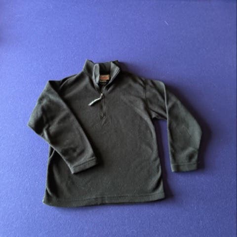 Obermeyer Long Sleeve Black 1/4 Zip Fleece Pullover Kids Size S