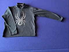 Spyder Black Long Sleeve 1/4 Zip Pullover Boys Size S