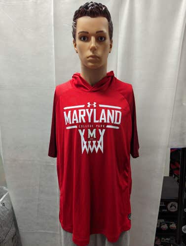 Maryland Terrapins Under Armour Short Sleeve Hoodie XL NCAA