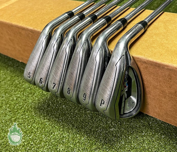 Used RH Callaway XR Irons 5-PW SpeedStep 80g Stiff Flex Steel Golf Club Set