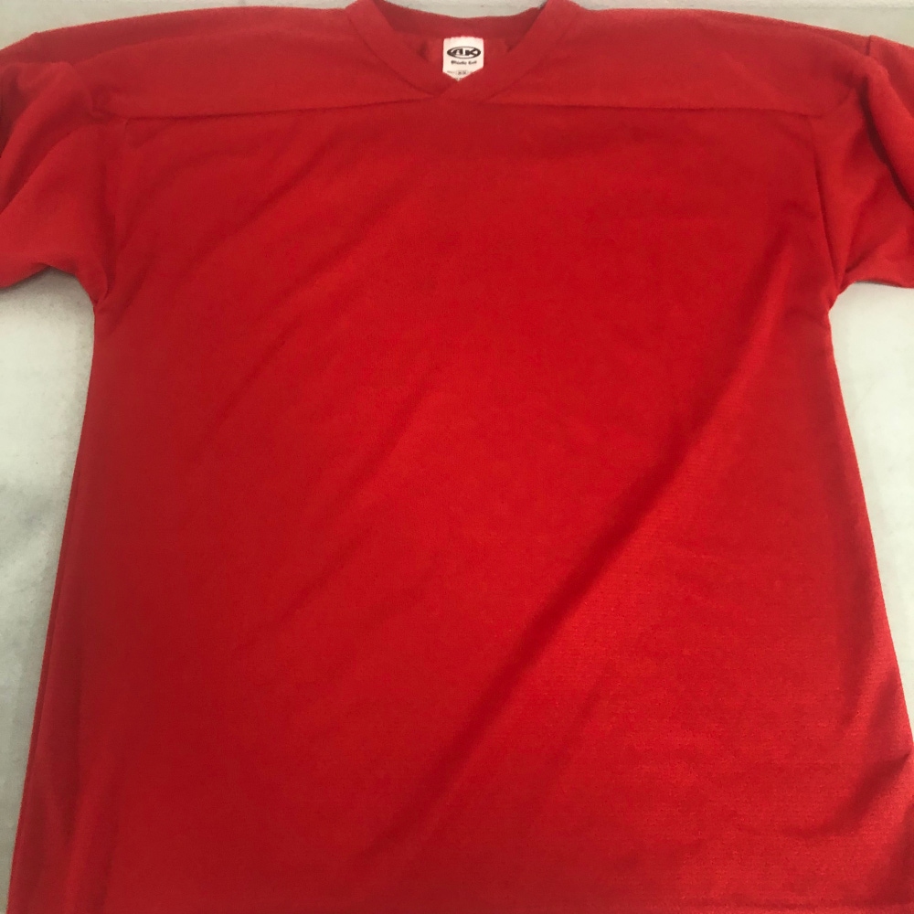 NEW Red blank mens medium practice jersey