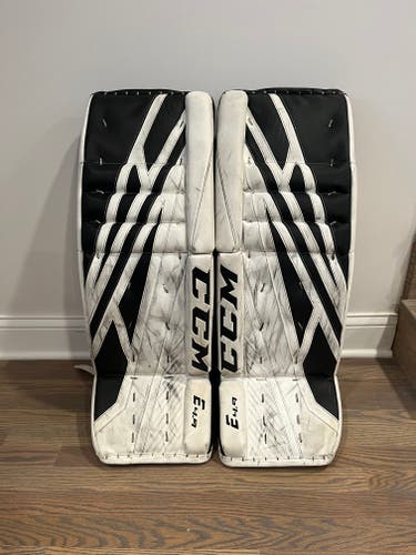 Used 33" CCM Extreme Flex E4.9 Goalie Leg Pads